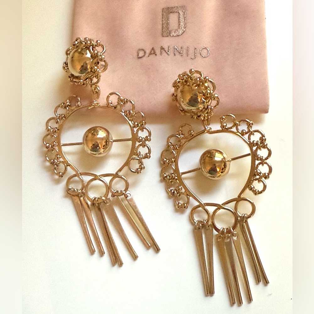 Elegant Gold Tone Earrings by Dannijo